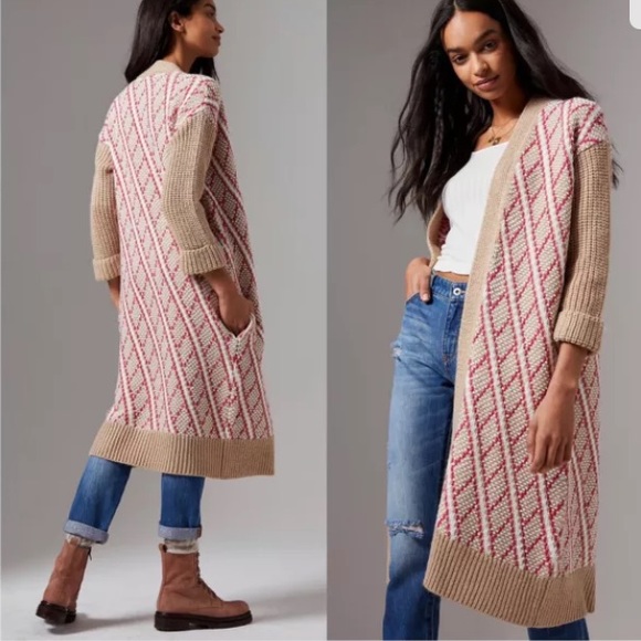 NWT Anthropologie Patrice Geometric Cardigan